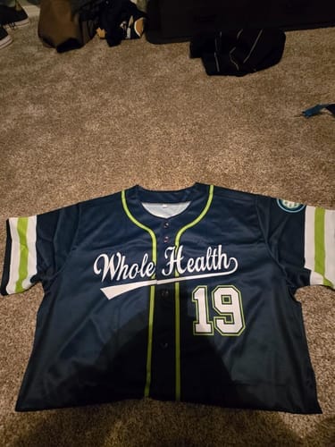Customer photo review of Custom Black Black-Grey Classic Style Authentic Baseball Jersey