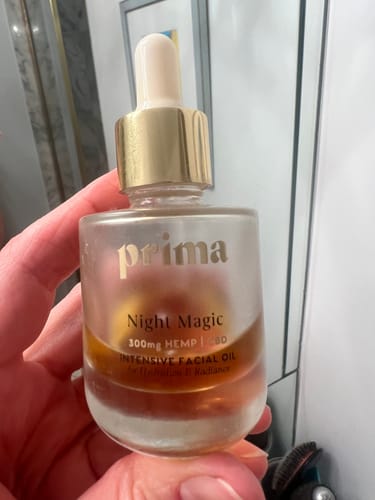 Customer photo review of Night Magic | Clinically Proven Facial Oil for Firmer, Glowing Skin