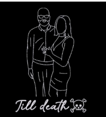 Customer photo review of Personalized Picture Outline Embroidered Hoodie Sweatshirt, Portrait Photo Couple Outline Sweatshirt, Custom Line Art Photo Hoodie