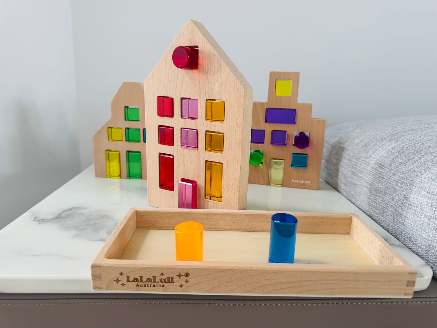 Customer photo review of LaLaLull Australia® Premium Lucite Bright Cubes and Blocks - 27 PCs