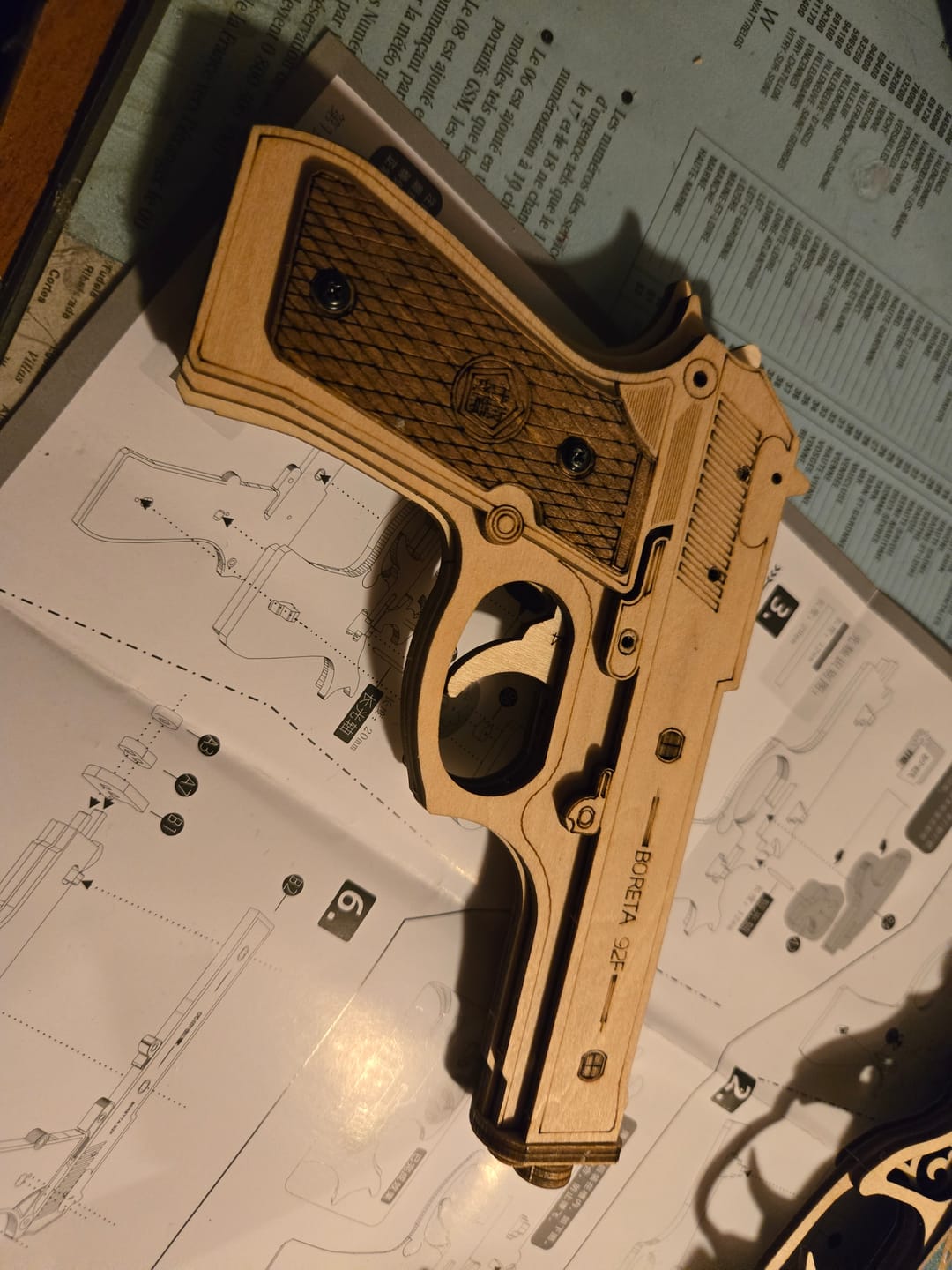 Customer photo review of Rokrgeek 3D Small Arms Wooden Gun Model
