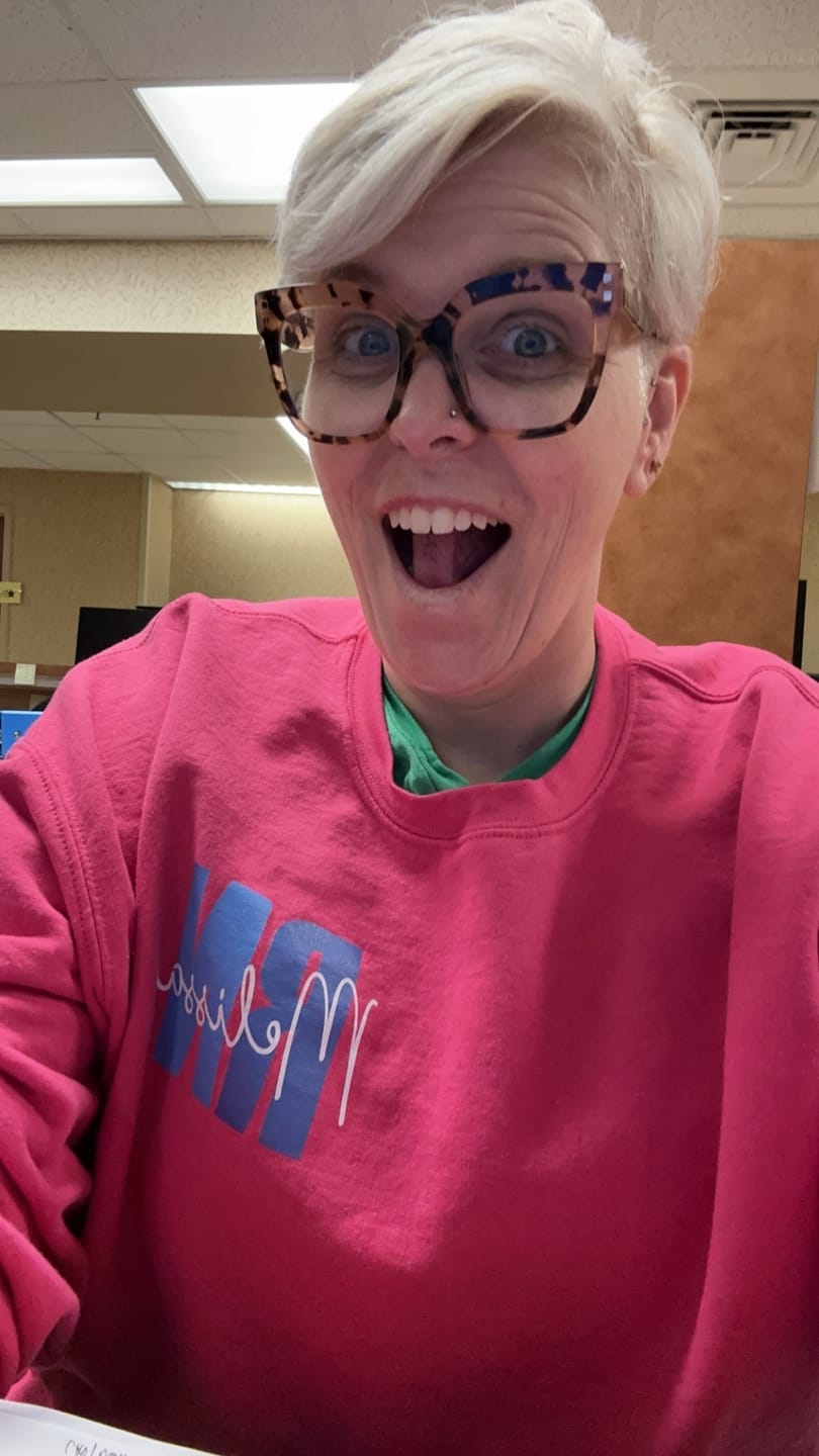 Customer photo review of Personalized Sweatshirt | Blue or Pink Certifications