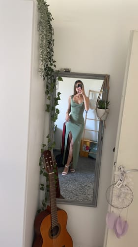 Customer photo review of Polly Midi Dress - Khaki