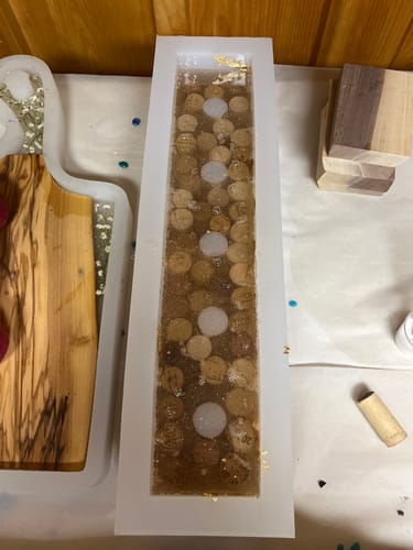 Customer photo review of 16x3x3" Five Spot Plant Propagation Stand Silicone Mold For Epoxy Resin & Jesmonite