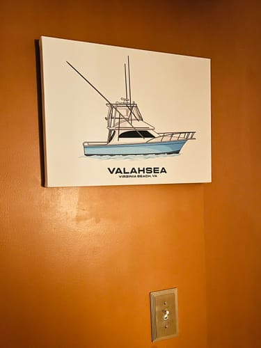Customer photo review of Custom Boat Print