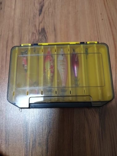 Customer photo review of Double-Sided Waterproof Plastic Fishing Tackle Box Organizer With Interlocking Compartments — Black | KIMLUD