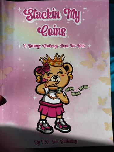 Customer photo review of Stacking My Coins - A Mini Savings Challenge Book For Girls