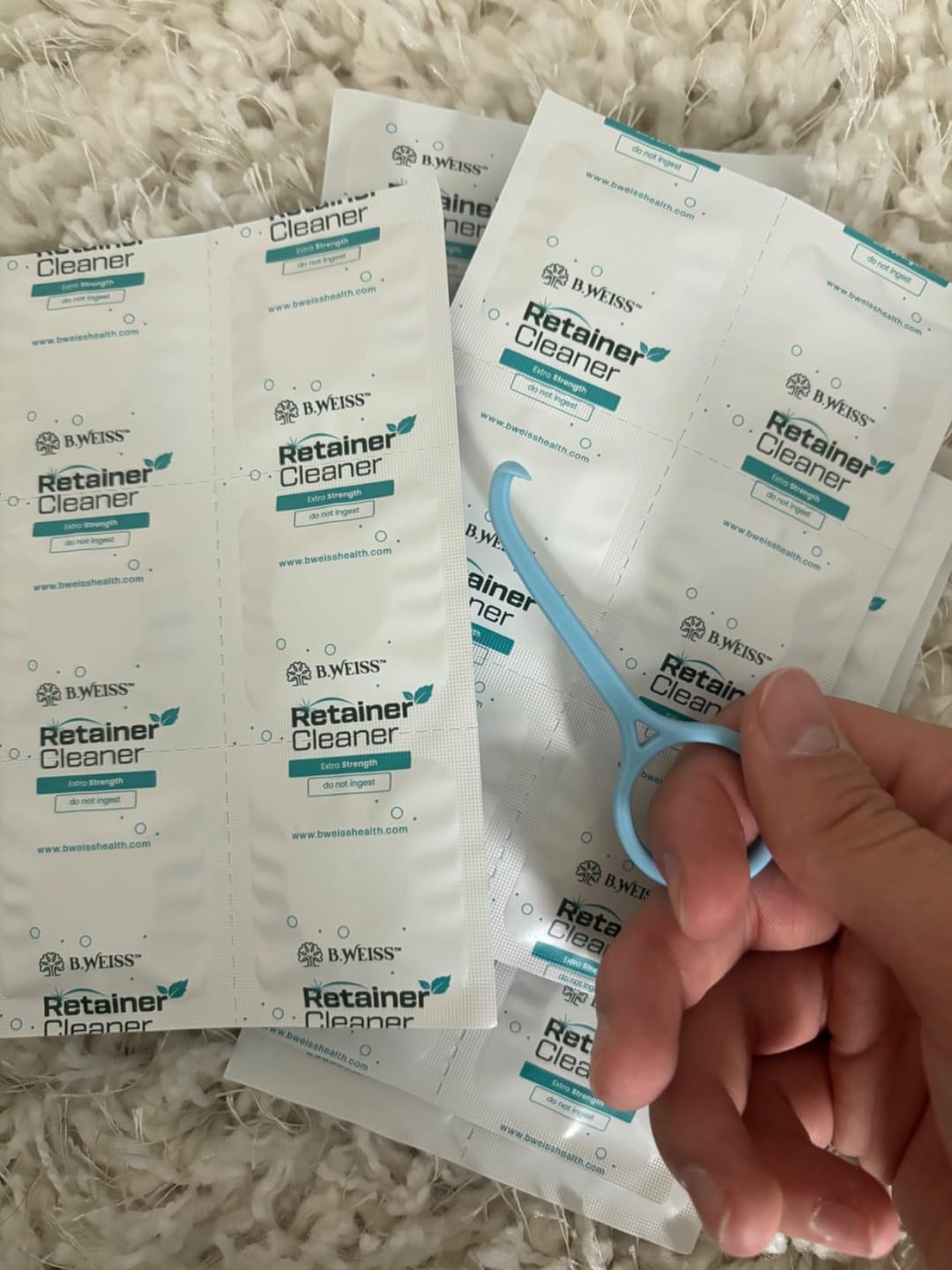 Customer photo review of Daily Retainer & Aligner Cleaner Tablets Mint-Scented | No DYE