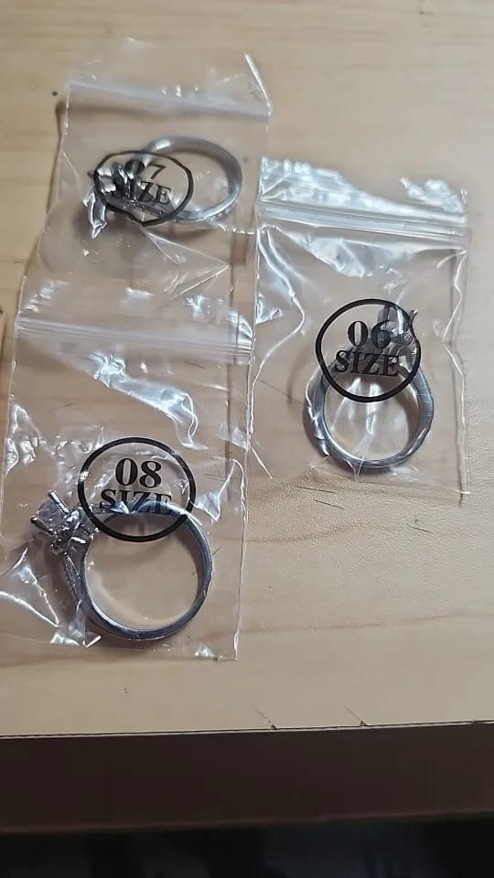 Customer photo review of Sterling Silver Ring Cubic Zirconia Simulated Diamond Tension Setting — Silver | KIMLUD