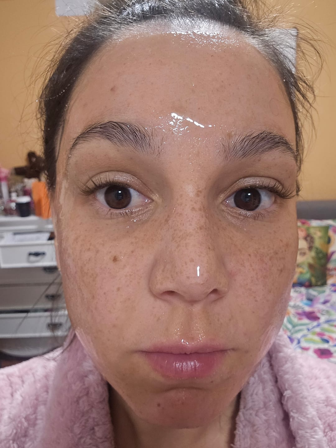 Customer photo review of The Naked Skin™ Collagen Overnight Wrapping Mask
