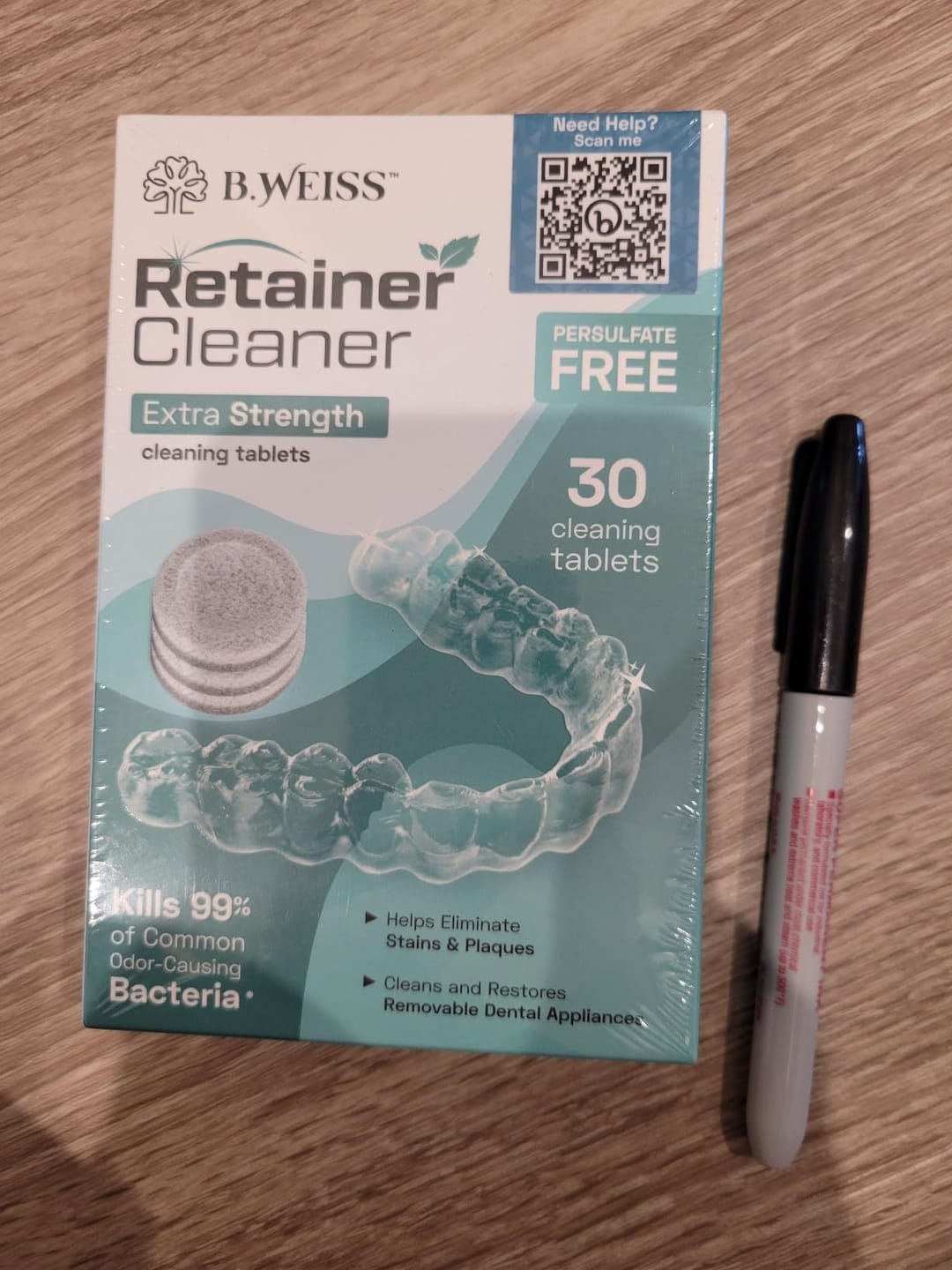 Customer photo review of Daily Retainer & Aligner Cleaner Tablets mint scented