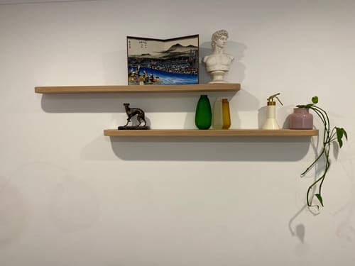 Customer photo review of Curved Floating Shelf