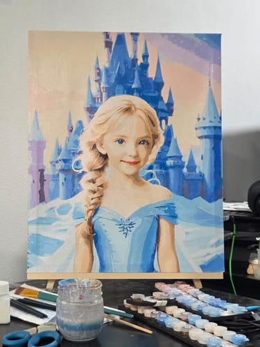 Customer photo review of "Winter's Magic" Paint by Numbers Kit