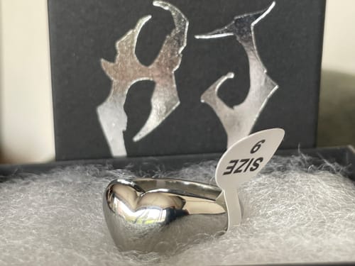 Customer photo review of HEART RING (ENGRAVABLE)