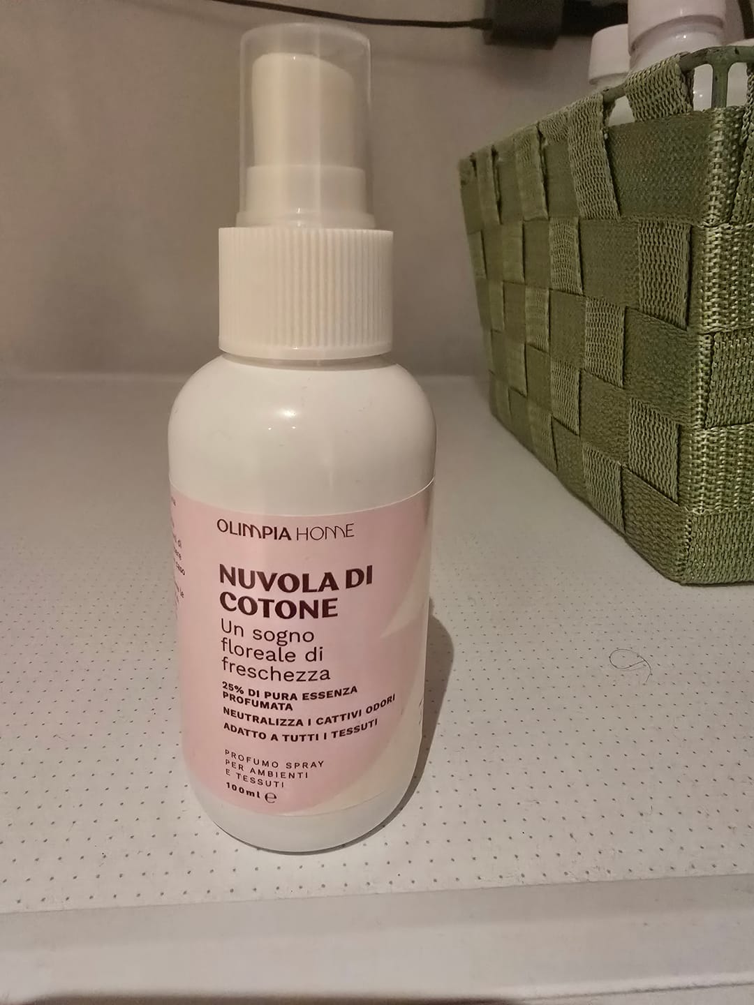 Customer photo review of Profumo spray per tessuti Nuvola di Cotone ml.100