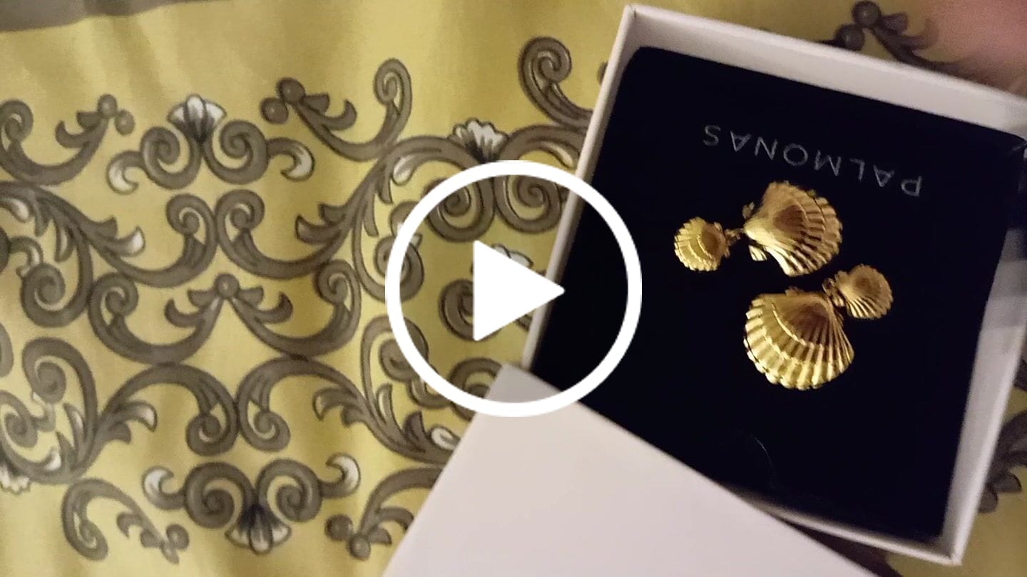 Customer video review of Shell Drop Earrings