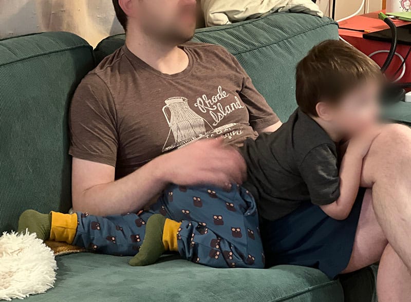 Customer photo review of Twit Twoo Knee Patch Cosy Joggers