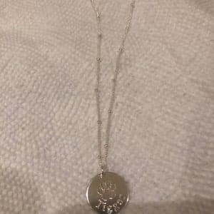 Customer photo review of Personalized Pet Paw Print Charm Necklace