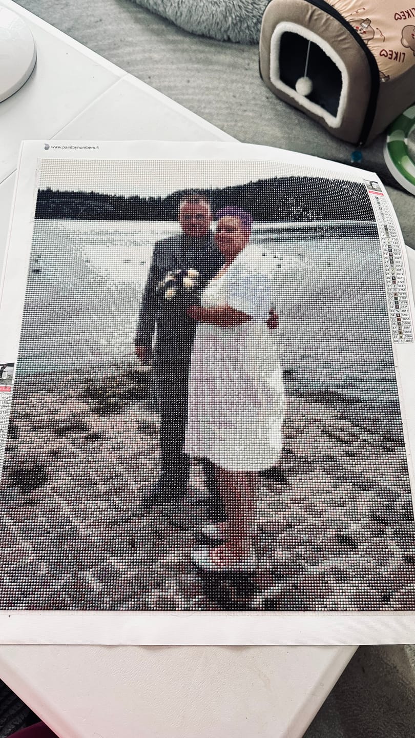 Customer photo review of Timanttimaalaus omalla kuvalla