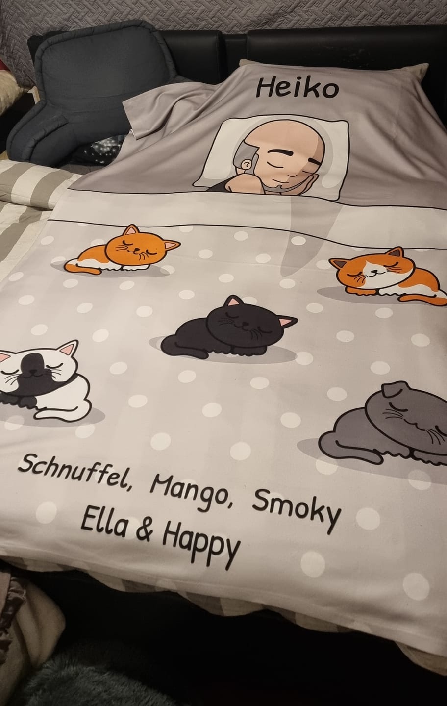 Customer photo review of Kuschelzeit mit Fellnasen Single - Individuelle Decke