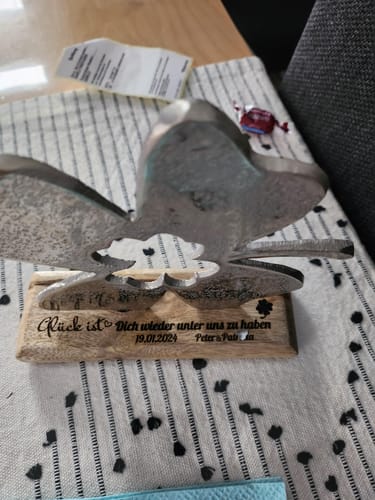 Customer photo review of Kleeblatt 15x15,5x5 cm personalisierbares Geschenk