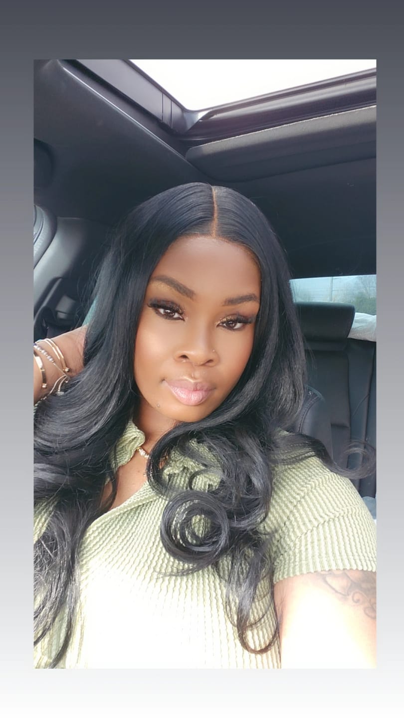 Customer photo review of Outre Synthetic Melted Hairline Lace Front Wig SERAPHINE