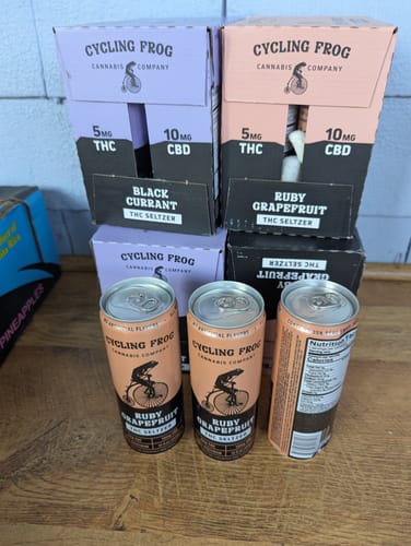 Customer photo review of Black Currant THC Seltzer, 6pk