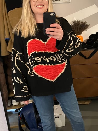 Customer photo review of The Young Hearts Jumper - Black