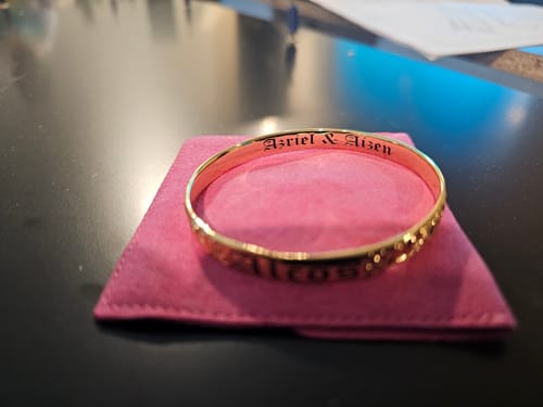 Customer photo review of 6mm Hali'a Heirloom Stacker Bangle (Baby to Adult Sizes)