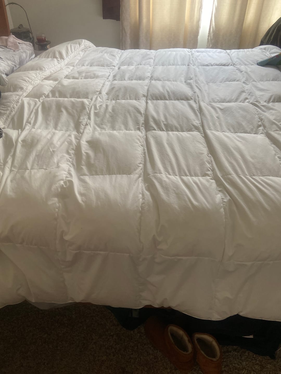 Customer photo review of Organic Cotton Goose Down Comforter