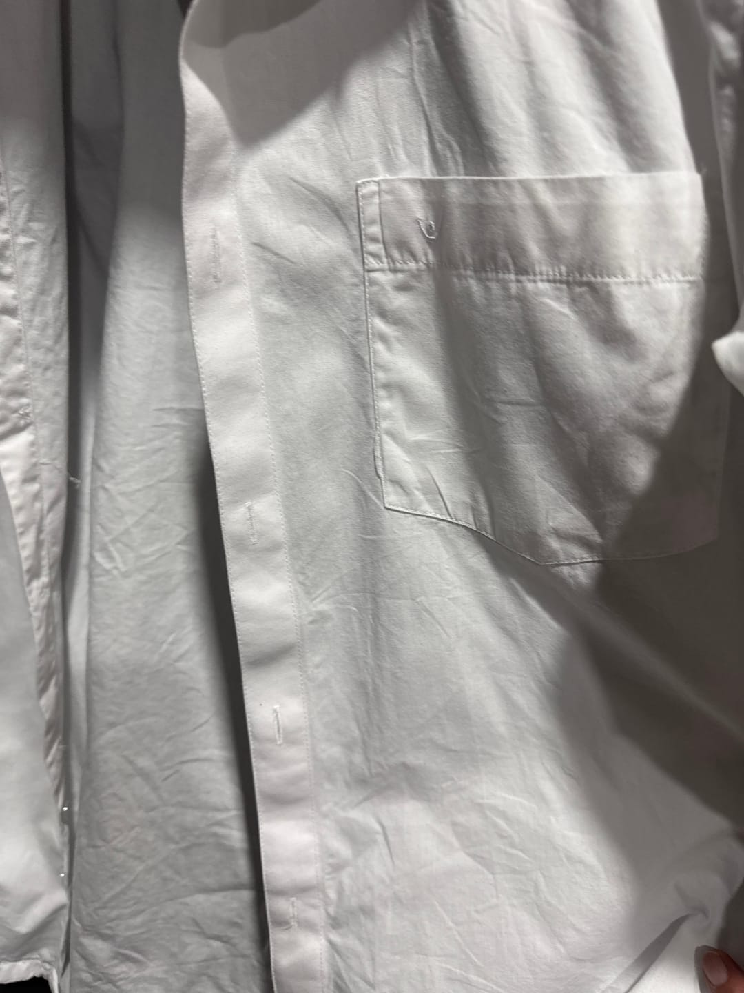 Customer photo review of Snow Field - 100% Cotton Formal White Shirt For Men | Uathayam