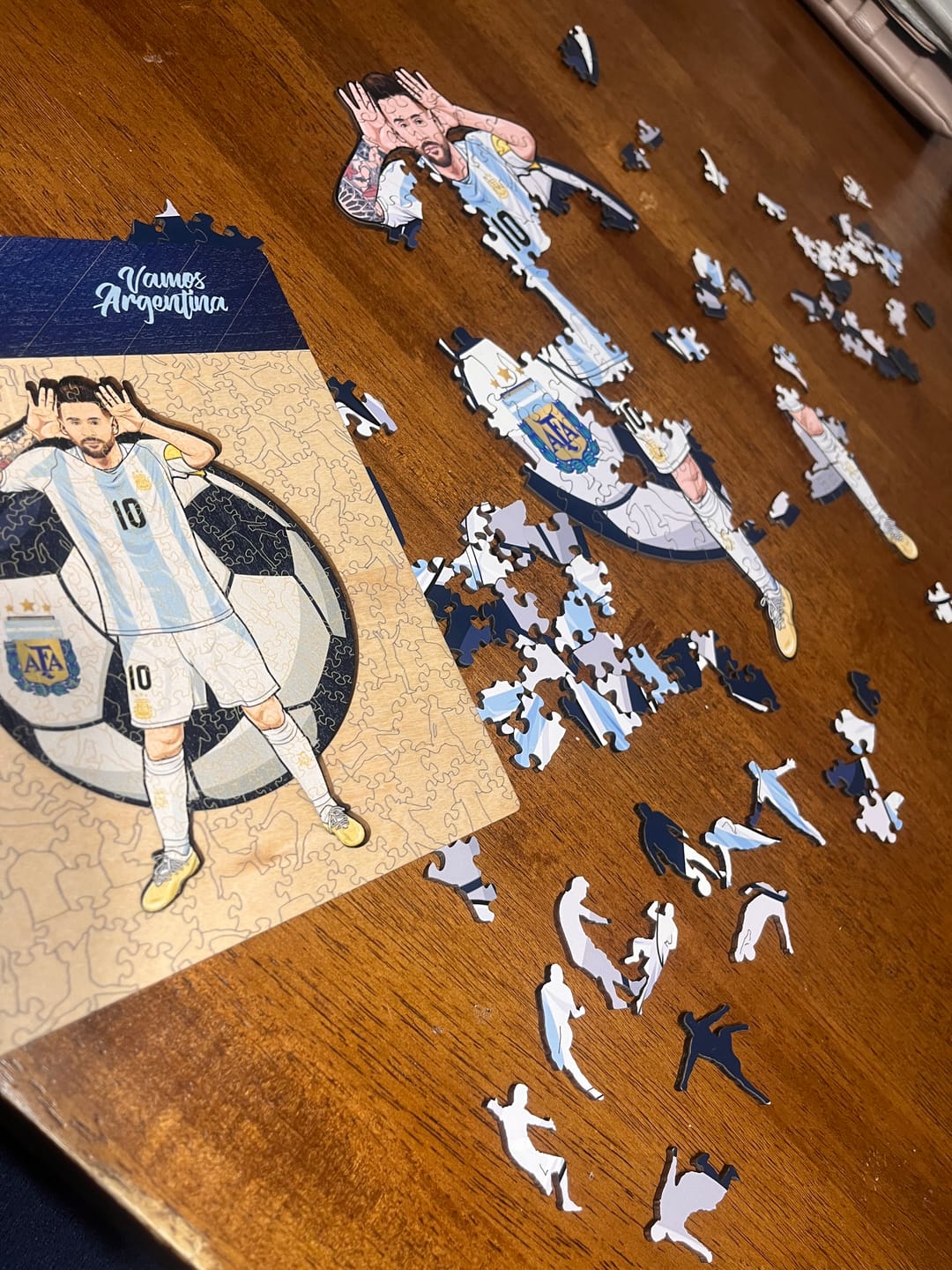 Customer photo review of Lionel Messi - Wooden Puzzle