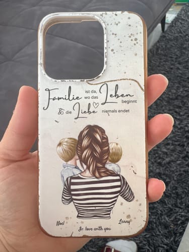 Customer photo review of Mama mit Kindern - Personalisierte Handyhülle (bis 4 Kinder)