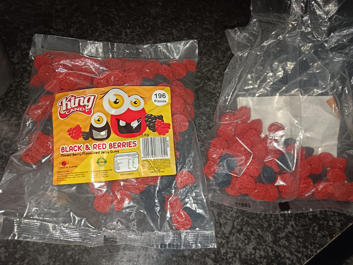 Customer photo review of Kings Gummies - Black and Red Berries 1kg