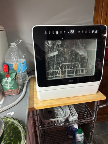 Customer photo review of R09 Compact Countertop Dishwasher