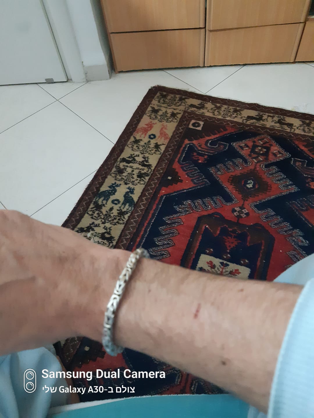Customer photo review of צמיד כסף - Charm Bracelet