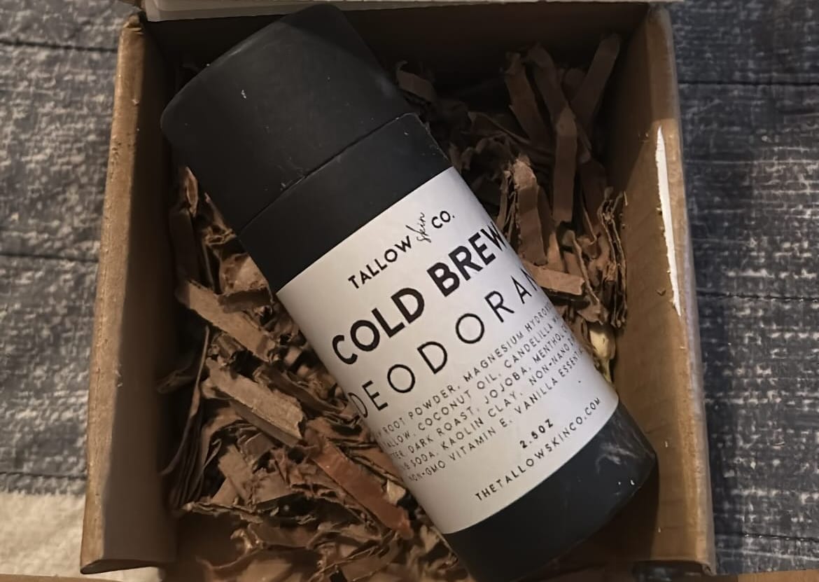 Customer photo review of COLD BREW TALLOW MAGNESIUM DEODORANT