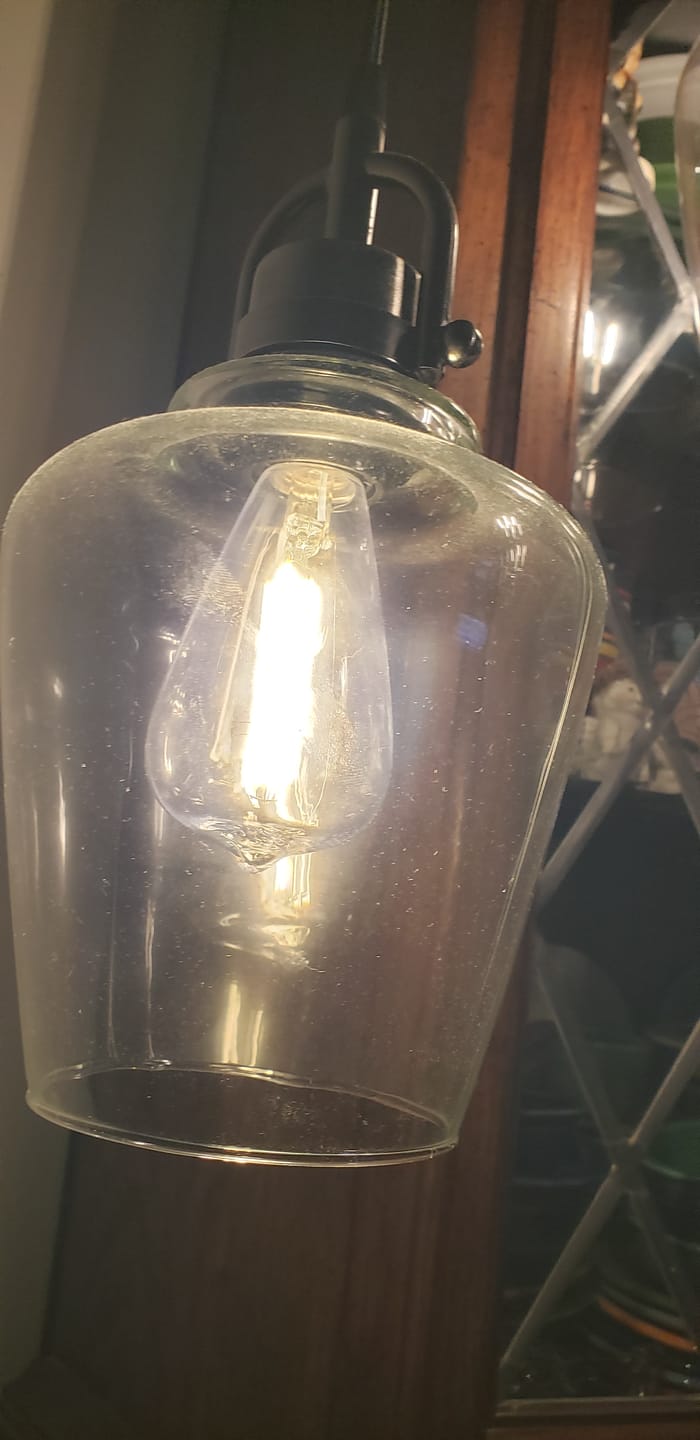 Customer photo review of LED Filament ST64 Shatterproof Energy Saving Light Bulb, Dimmable, 2W,  E26 Medium Base (Single)