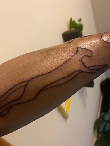 Customer photo review of Tattoo Kit - Neebol F5 Rotary Tattoo Machine Starter Kit