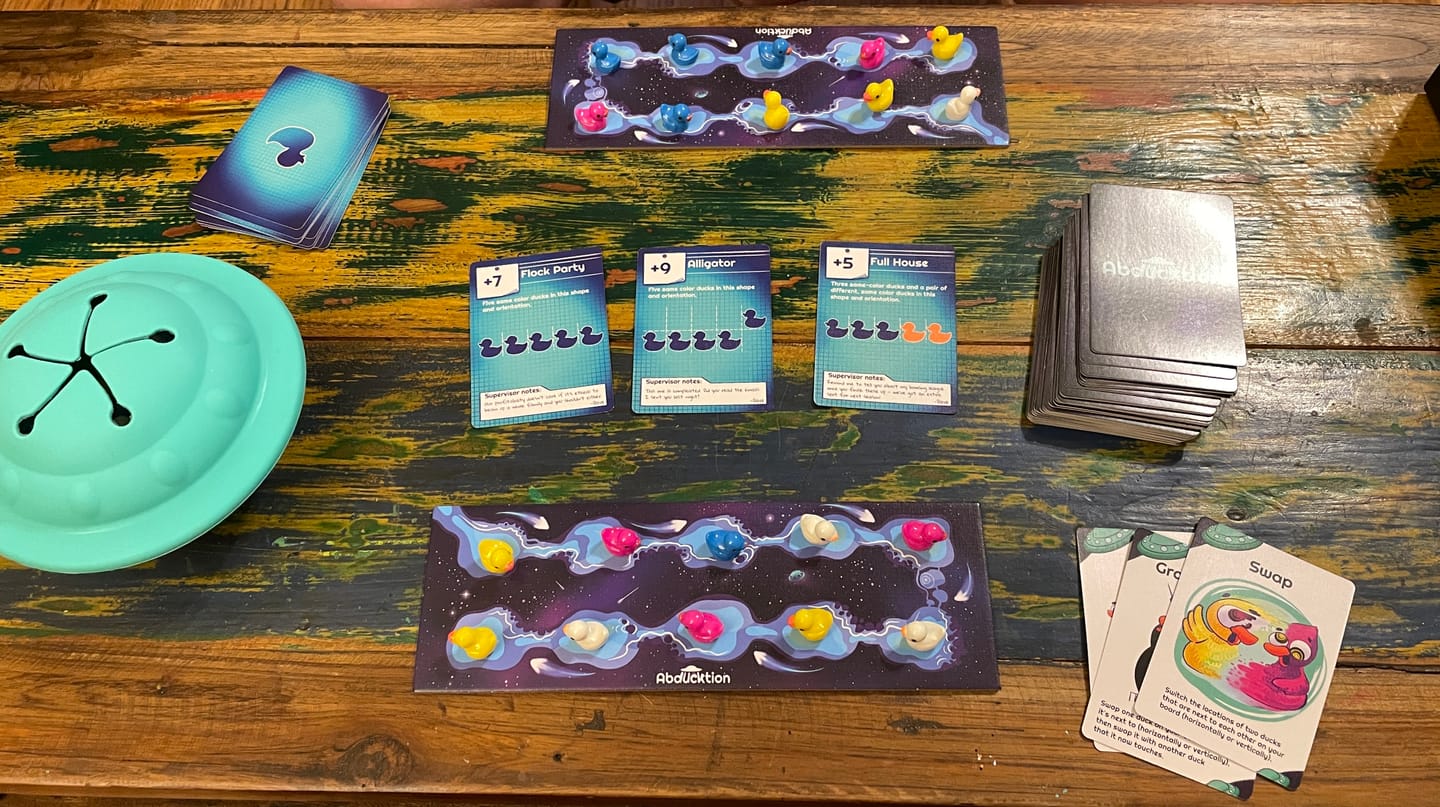 Customer photo review of Abducktion: A Weirdly Strategic Game of Duck Kidnapping