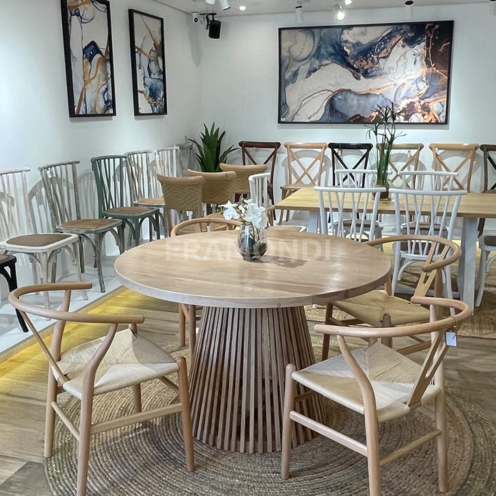 Customer photo review of COMEDOR MARTINA NATURAL + 4 SILLAS WISHBONE NATURAL