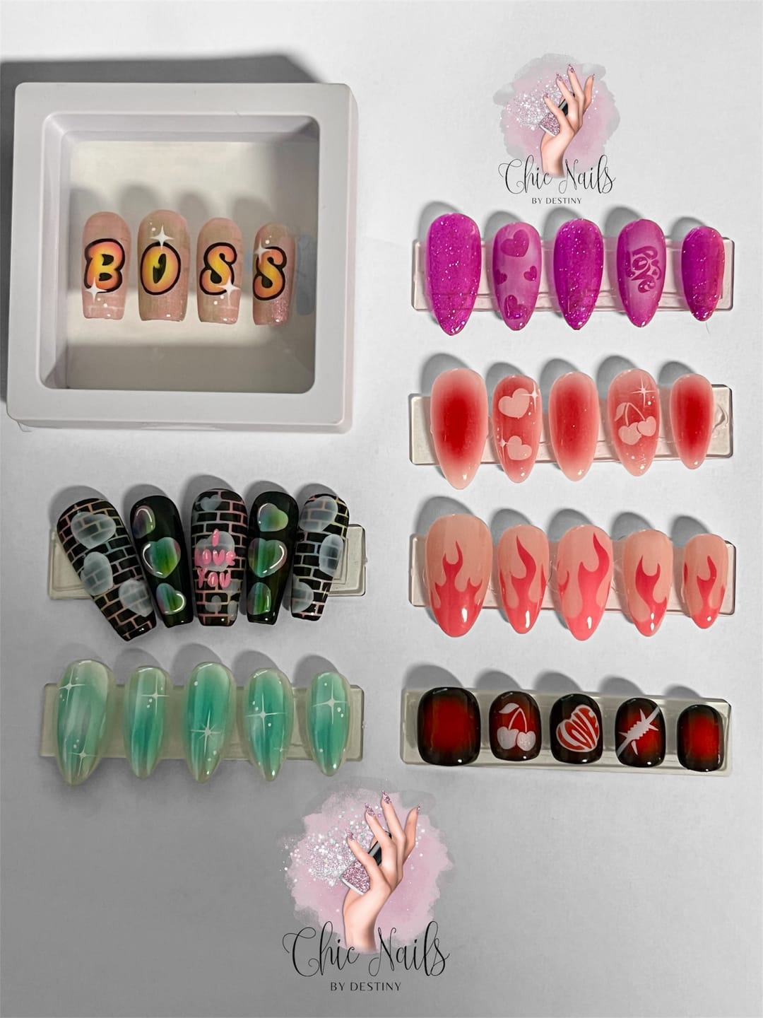 Customer photo review of Acrylic Airbrush Paint Nail Art Master Course & 100 Stencils