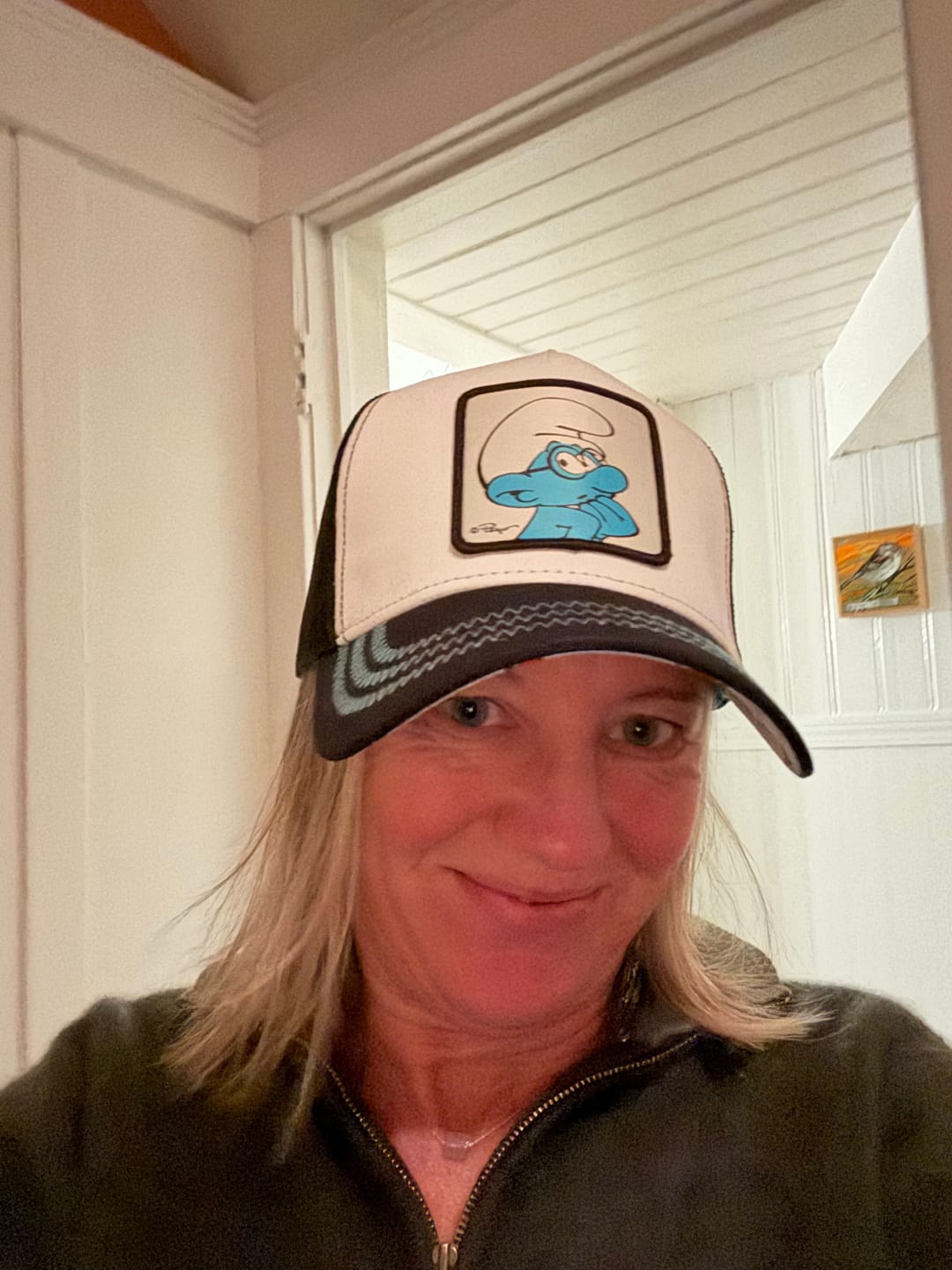 Customer photo review of OVERLORD X Smurfs: Brainy Smurf Trucker Cap