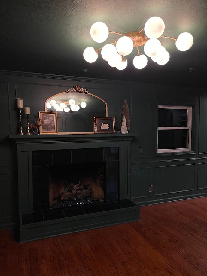 Customer photo review of Blossom 12-Light Opal Glass Bubble Semi Flush Chandelier