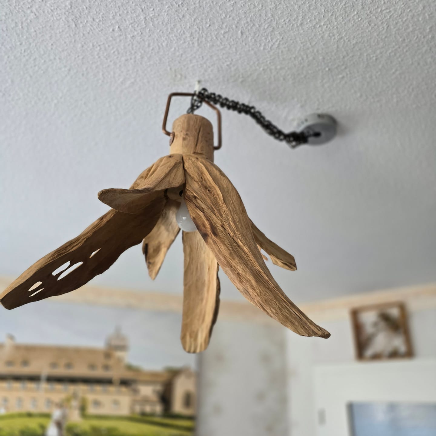 Customer photo review of SHELTON  Holz Deckenlampe