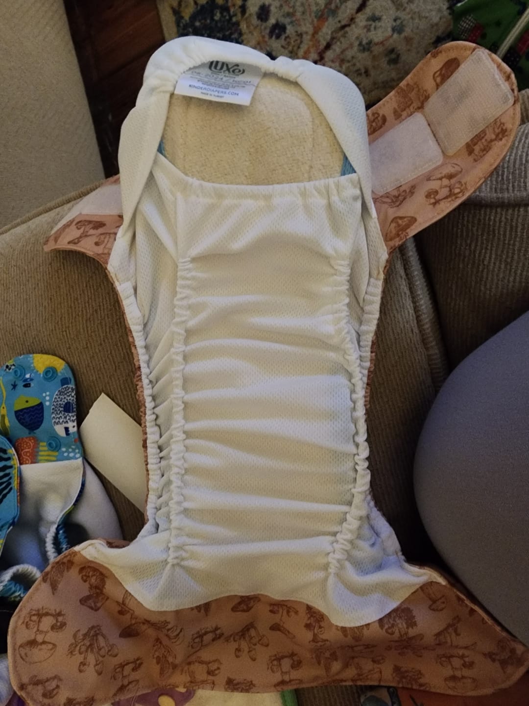 Customer photo review of Luxe Pocket Cloth Diaper with Dual Inner Gussets and Athletic Wicking Jersey