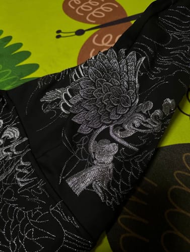 Customer photo review of Midnight Phantom Sukajan Hoodie – 30% Limited Drop