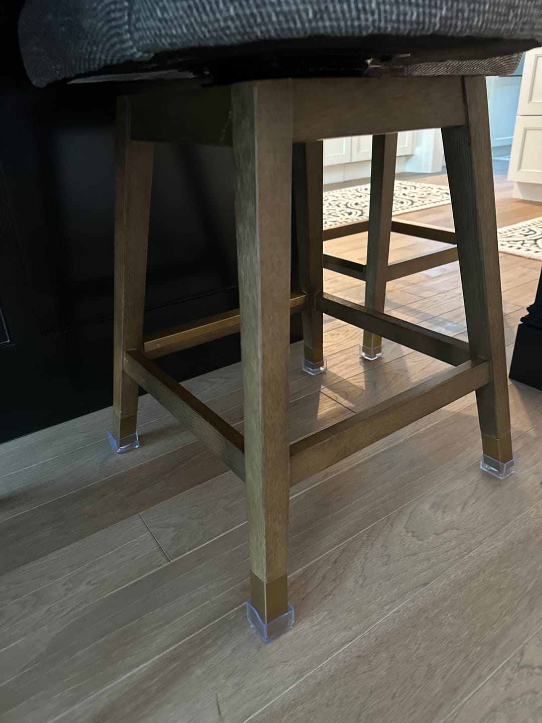 Customer photo review of Square Felt Silicone Chair Leg Protectors | Scratch & Noise-Free