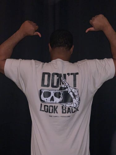 Customer photo review of DON'T LOOK TEE