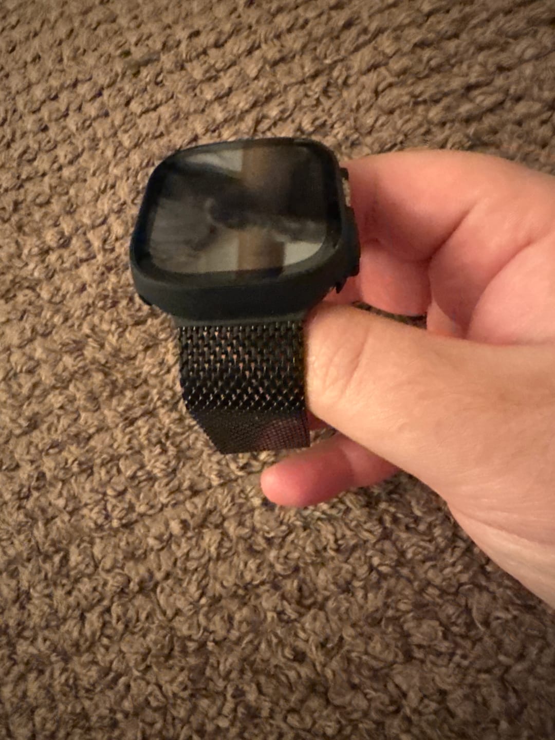 Customer photo review of Ultimate Titanium Milanese Loop Strap for Apple Watch